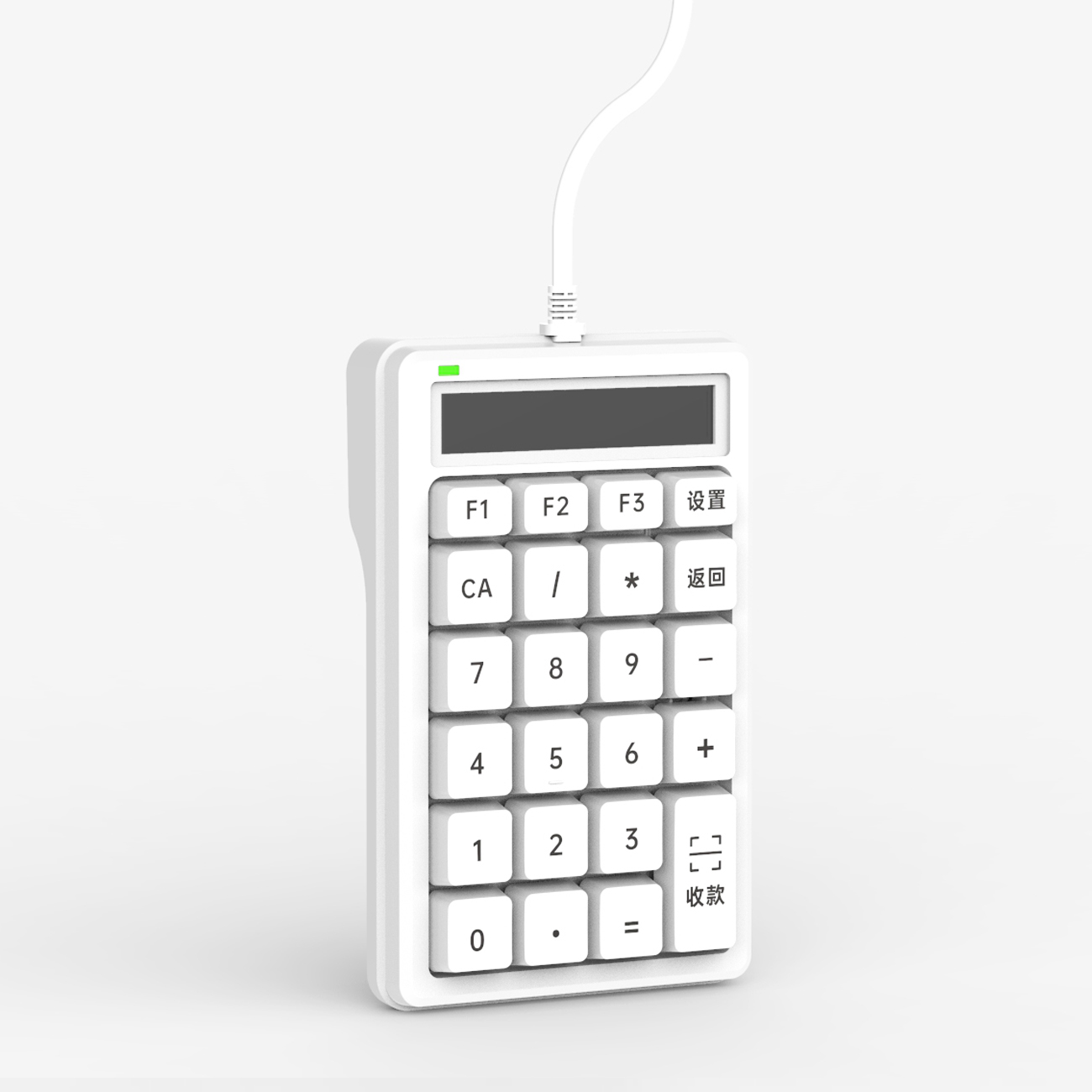 SK31 有线带屏支付数字键盘 23个按键 白色