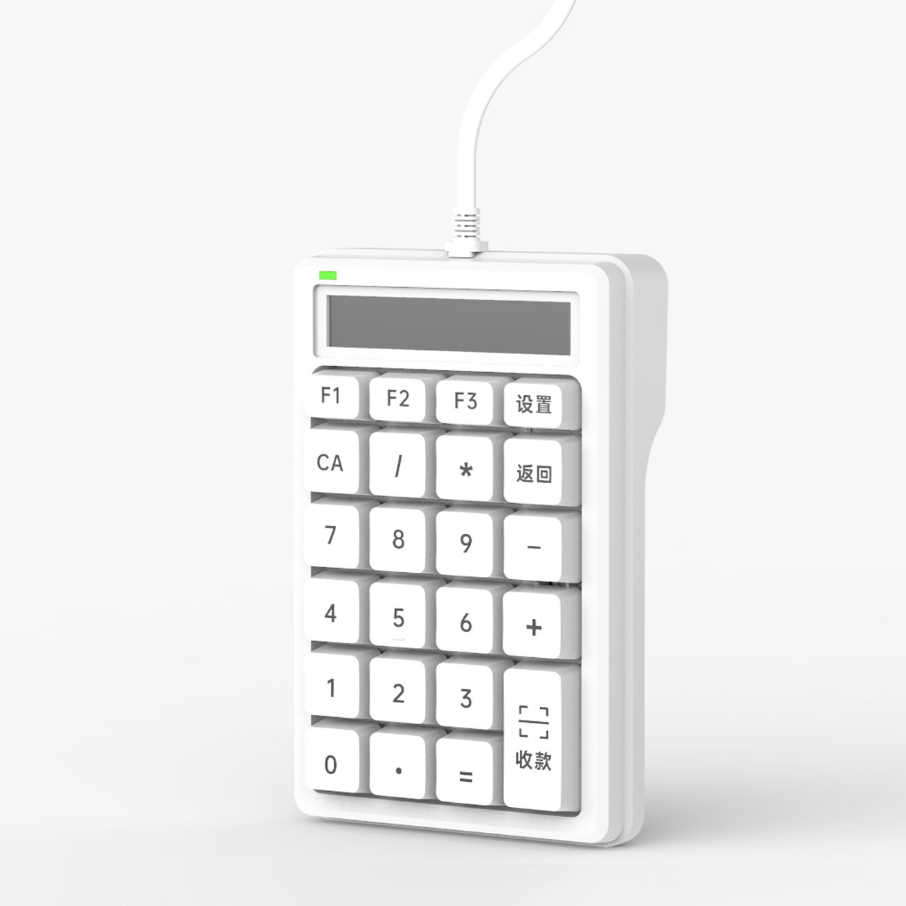 SK31 有线带屏支付数字键盘 23个按键 白色