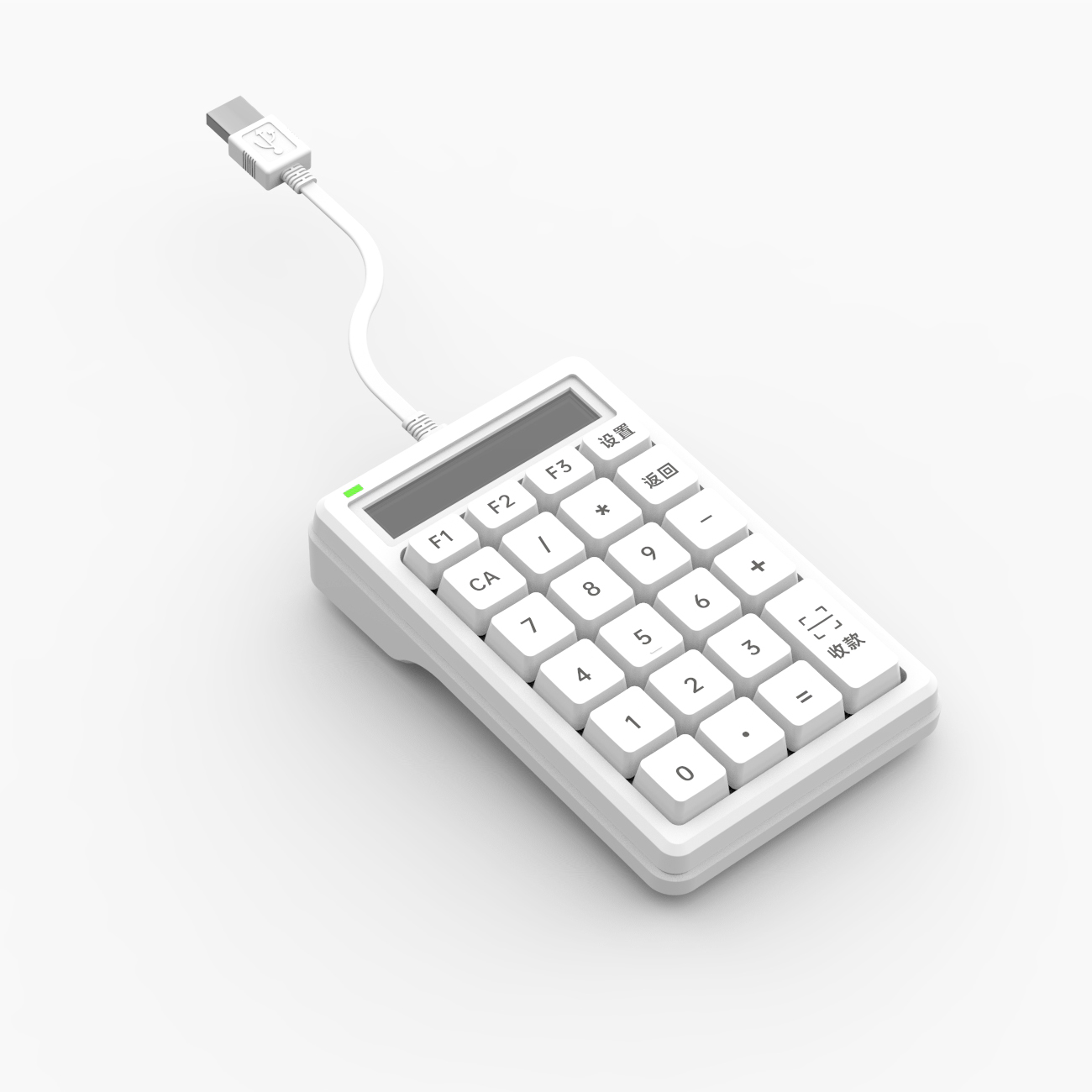 SK31 有线带屏支付数字键盘 23个按键 白色